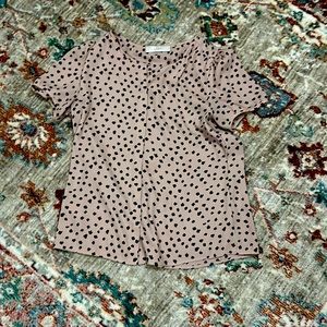 Short sleeve blush colored blouse